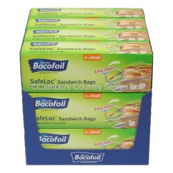 Bacofoil Safeloc Sandwich Bags Small 25 Pack